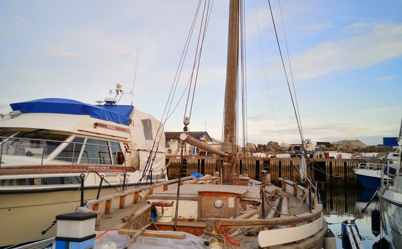 wooden sailboat